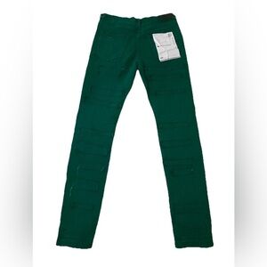 Purple Brand Jeans P001 Slim Fit Low Rise | Green Patch Repair Design Size 32